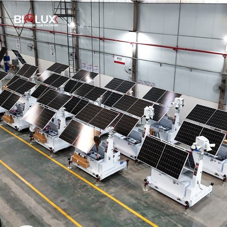 HiSKID Solar CCTV Tower HiSKID Portable Solar Security Camera Trailer With Wireless CCTV Tower For Jobsite Monitoring price