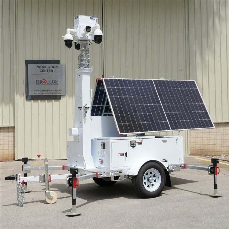 HiSOLO Solar Surveillance Trailer For Security suppliers