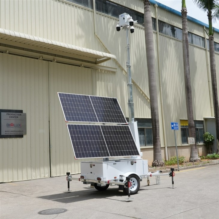 HiSOLO Solar Surveillance Trailer For Security factory