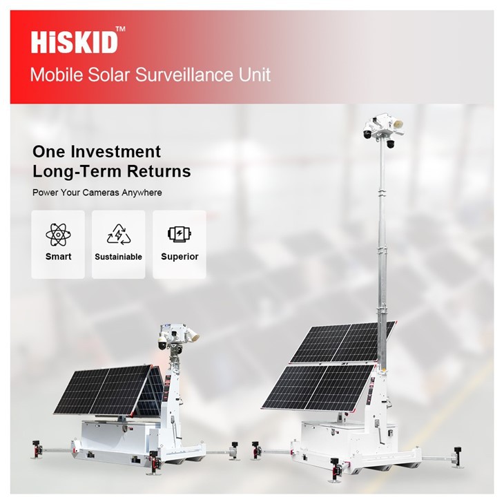 Mobile Solar CCTV System Security Tower Diggings