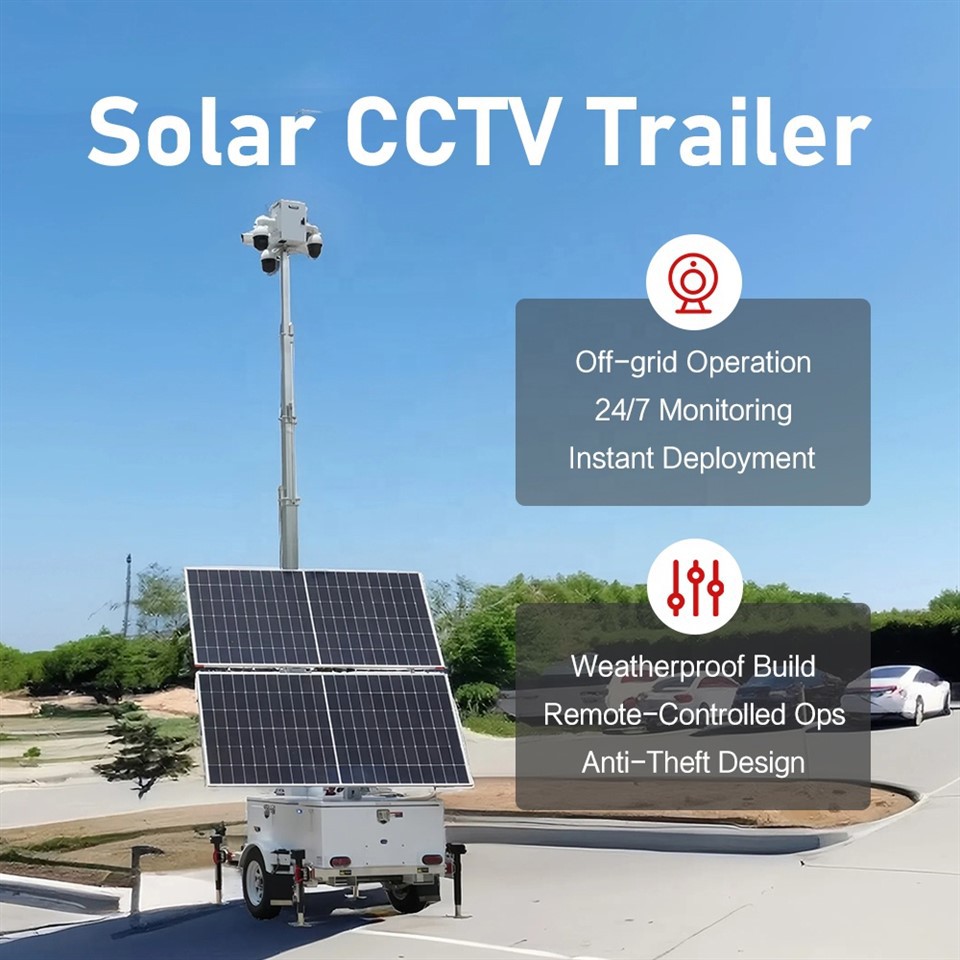 OFF - Remorcă de securitate pentru supraveghere solară a rețelei pentru zone îndepărtate