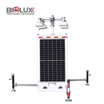 Turn de lumină solar cuboid mobil de urgență cu LED