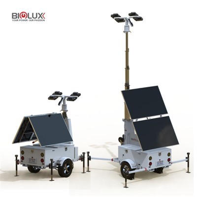 Remorcă mobilă cu lumină solară portabilă