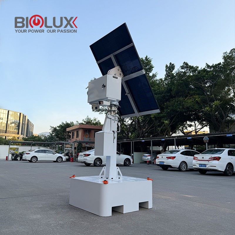 Solar Surveillance Cctv&lighting Tower