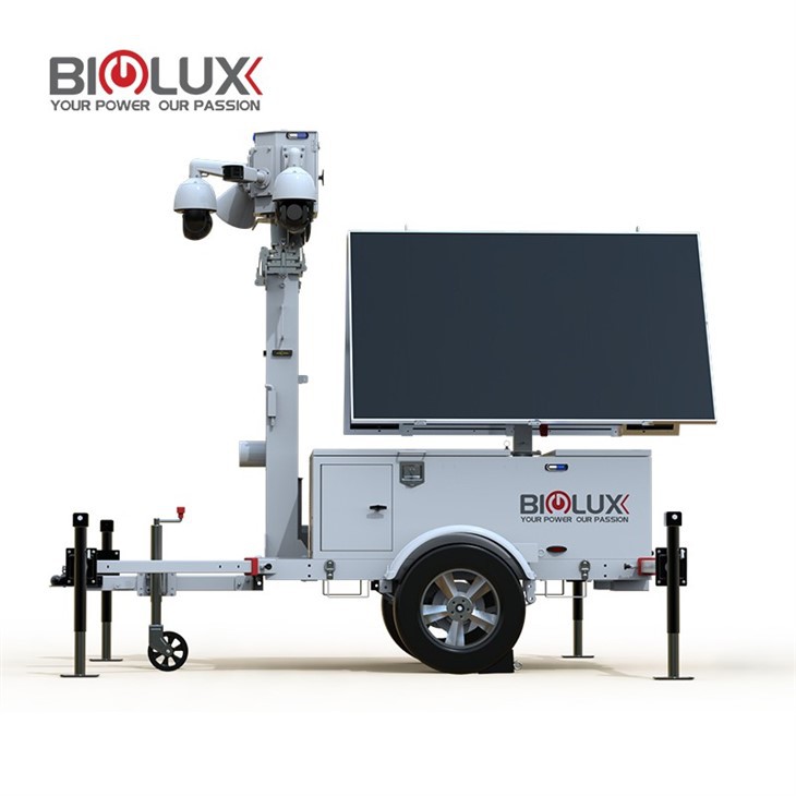 Starlink-Ready Mobile Solar CCTV Trailer Tower high quality